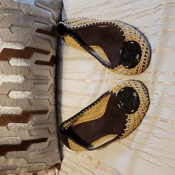 Crochet Tory Burch Reva flats 10M - Picture 2 of 6
